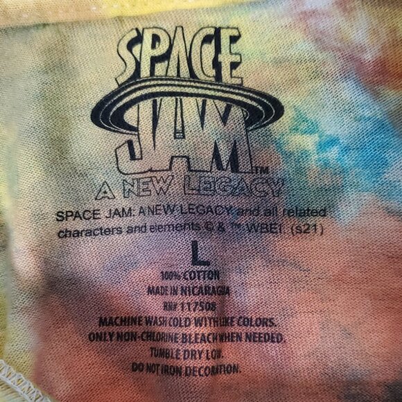 Men's Tune Squad Space Jam Tie Dye T-Shirt Size Large - Picture 4 of 4